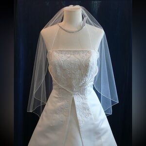 40 inch Cascading Angel Cut Wedding Veil